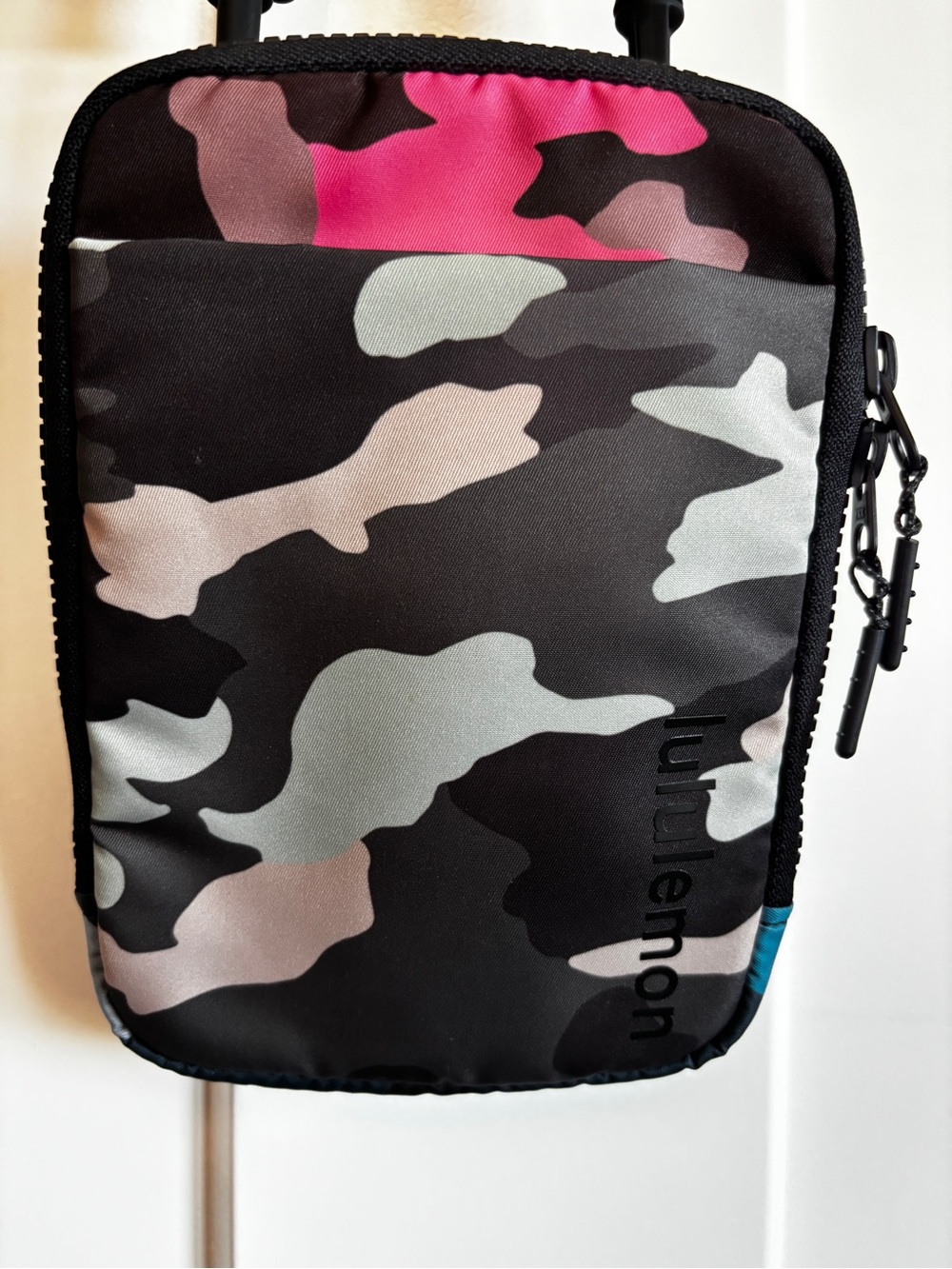 Lululemon Black, Gray & Pink Camo Crossbody Pouch